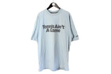 Vintage Adidas "Tennis Ain't A Game. It's a Fight" T-Shirt XLarge size men's tee 3 strips brand tennis sport authentic athletic tee blue crewneck short sleeve