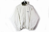 Vintage Adidas Jacket Large / XLarge white full zip 90s light wear jacket windbreaker