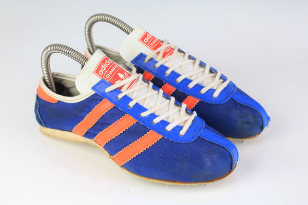 Vintage Adidas Champion Spike Sprint Shoes made in France 80's sport style running sneakers