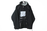 Vintage Fubu Fleece 1/4 Zip Large black big logo 90s oversize hip hop sweater