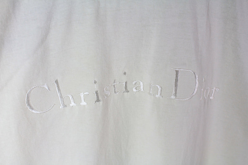 Vintage Christian Dior Bootleg Embroidery Logo T-Shirt Large / XLarge