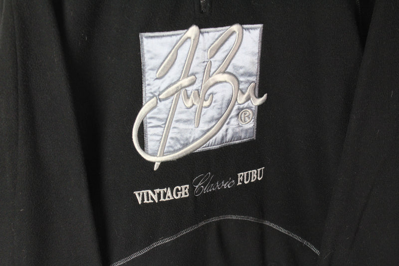 Vintage Fubu Fleece Hoodie 1/4 Zip Large