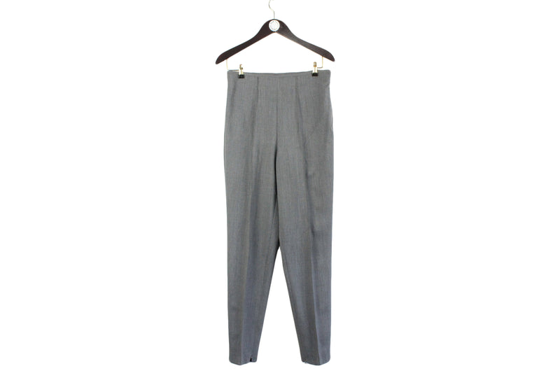 Vintage Jil Sander+ Trousers Women's 42 gray classic pants luxury made in Italy 90s 