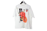 Vintage Chicago Bulls T-Shirt XLarge / XXLarge size men's oversize big logo tee summer white sport authentic athletic NBA wear USA game retro 90's style