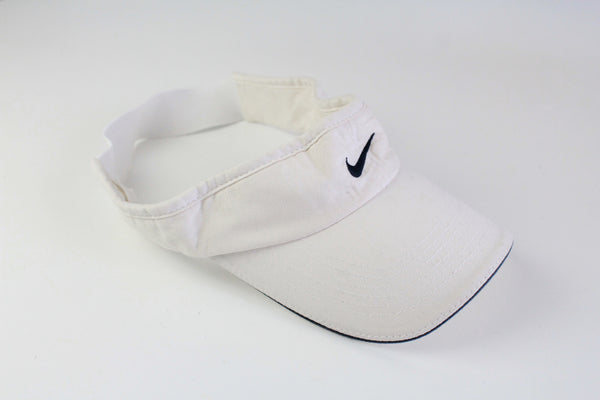 Vintage Nike Sun Visor Cap white swoosh logo 00s hat