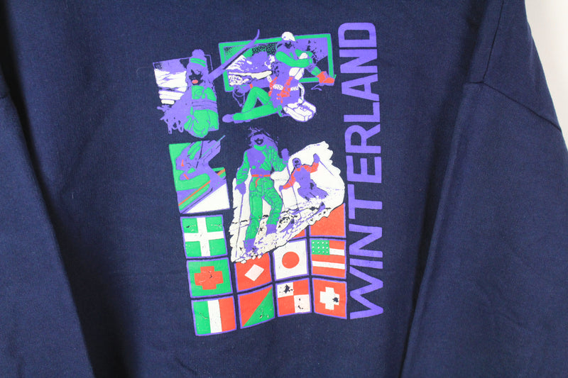 Vintage Ski Sweatshirt Medium