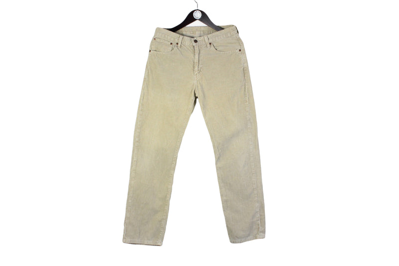 Vintage Levi's 751 Corduroy Pants W 32 L 32 Jeans men's classic style streetwear beige rare retro 90's 80's outfit USA brand work wear