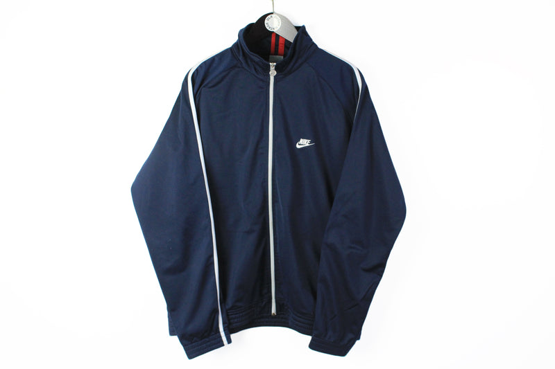  Vintage Nike Track Jacket XLarge blue windbreaker 90s sport style 