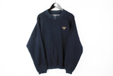 Vintage Adidas Sweatshirt Large navy blue 90's sportswear retro style classic jumper