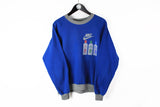 Vintage Nike Sweatshirt Medium blue 90s sport athletic made in USA blue bottle jumper