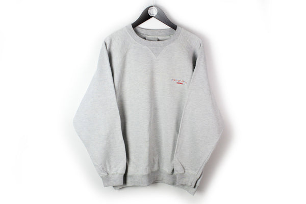 Vintage Adidas Sweatshirt Medium gray small logo Colors of Sport
