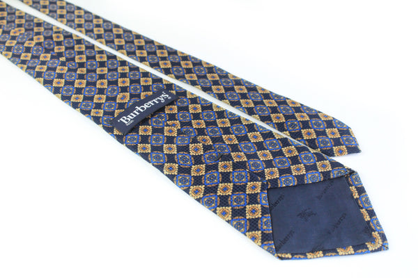 Vintage Burberrys Tie blue 90's retro style classic luxury accessories