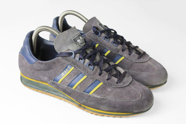 Vintage Adidas Jeans Sneakers Women's US 7 gray suede 90s retro style casual classic trainers made in Slovenia shoes