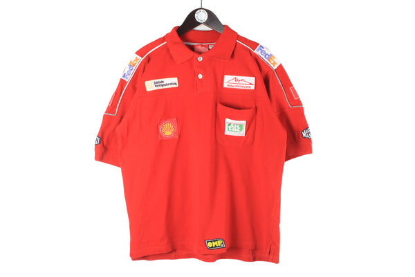 Vintage Ferrari Polo T-Shirt Michael Schumacher 90s retro sport racing shirt