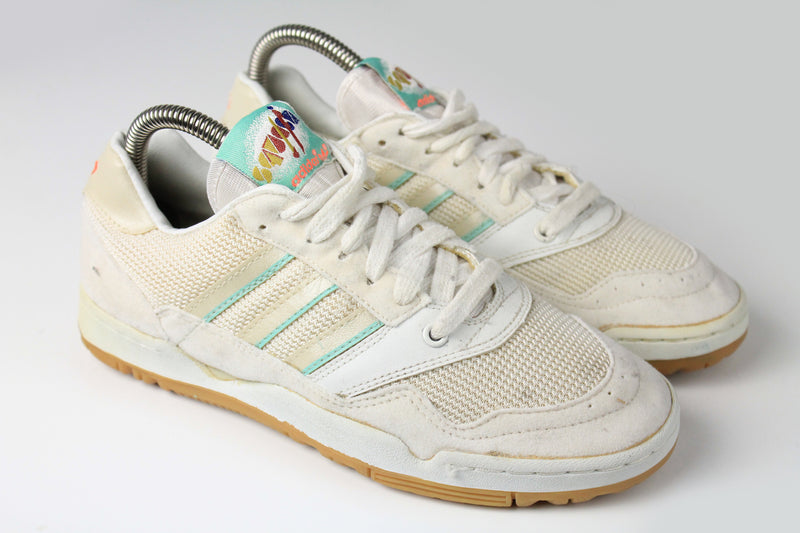 Vintage Adidas Sneakers Women's EUR 38 white 90s retro style indoor trainers handball shoes