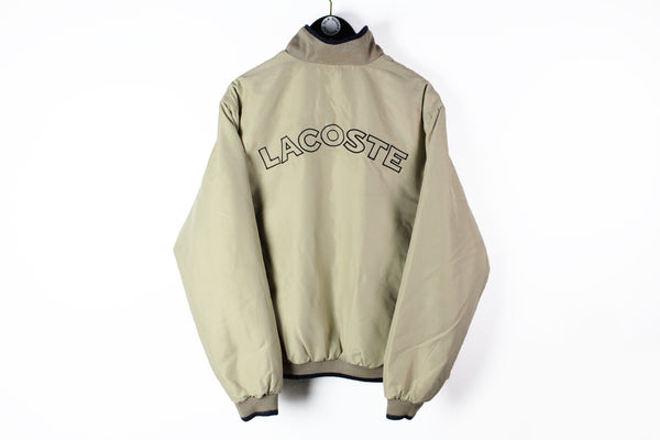 Vintage Lacoste Jacket Large / XLarge big logo double sided jacket 90s sport 