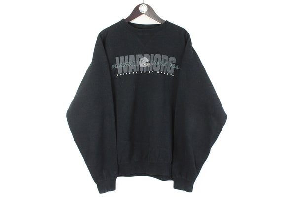 Vintage Warriors University of Hawaii Jansport Sweatshirt XLarge black big logo sport style crewneck USA jumper 