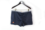 Vintage Ellesse Shorts XLarge tennis blue 80's style 