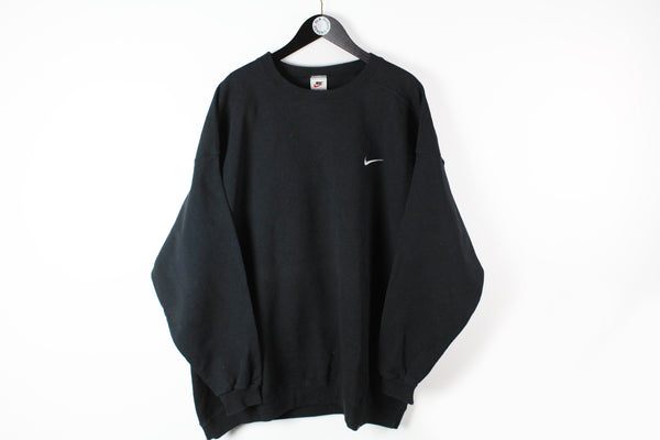 Vintage Nike Sweatshirt 3XLarge black made in USA sport jumper oversize