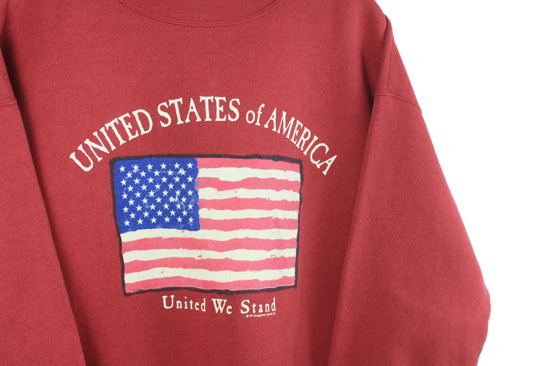 Vintage USA United We Stand Sweatshirt Large
