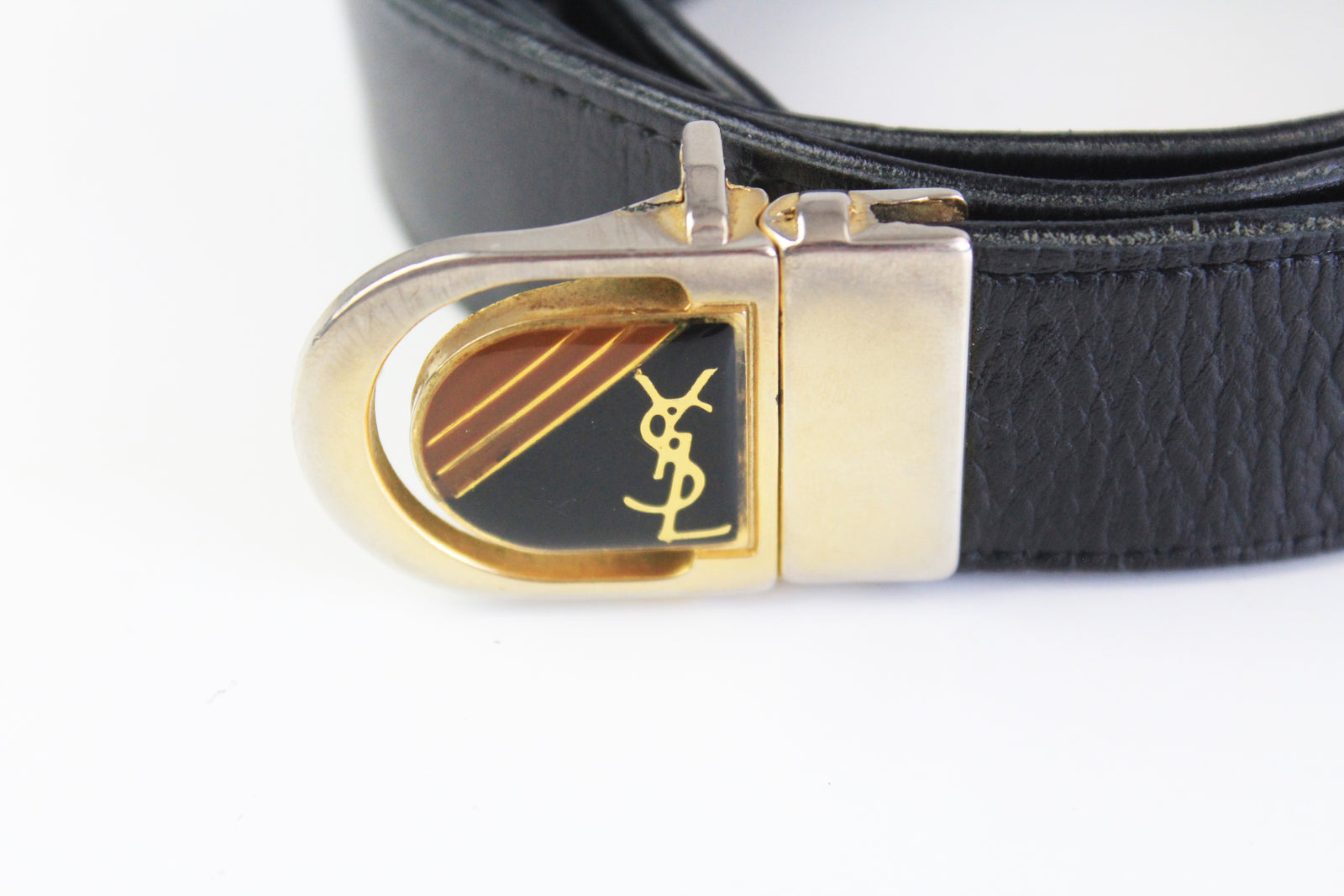 Vintage Yves Saint Laurent Double Sided Leather Belt – dla dushy