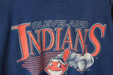 Vintage Indians Cleveland 1991 7 Logo T-Shirt Large
