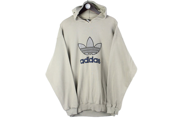 Vintage Adidas Hoodie XLarge big logo 90s retro sport style hooded jumper