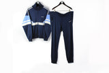 Vintage Adidas Tracksuit XLarge blue 90s sport suit classic made in Yugoslavia suit retro stylle