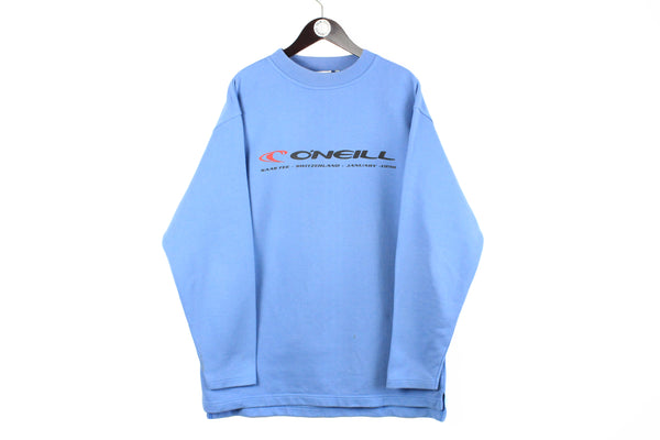 Vintage O'Neill Sweatshirt XLarge blue big logo crewneck surfing style extreme sport jumper 00s 