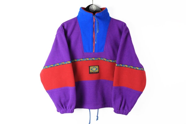 Vintage Fleece Half Zip Women's XSmall / Small RAP purple red 90s sport style ski sweater
