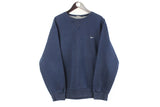 Vintage Nike Sweatshirt XLarge navy blue small swoosh logo 00s retro crewneck sport jumper