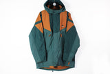 Vintage Adidas Equipment AdiTex Jacket Large green orange 90s sport coat windbreaker water resist