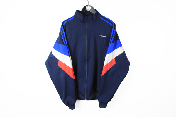 Vintage Adidas Track Jacket Large 80s full zip windbreaker retro style sport jacket