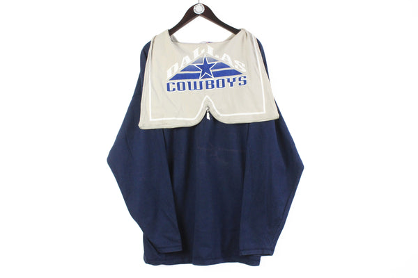 Vintage Cowboys Dallas Reebok Hoodie 1/4 Zip XLarge