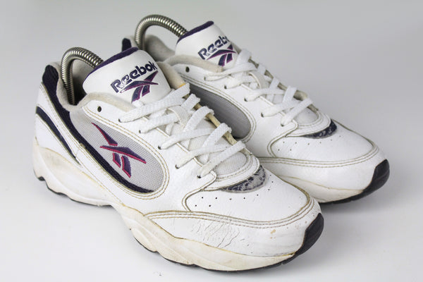 Vintage Reebok Sneakers Women's US 7 white 90s retro style sport trainers casual street style
