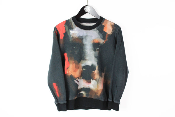 Givenchy Sweatshirt XSmall big dog rottweiler  logo black multicolor