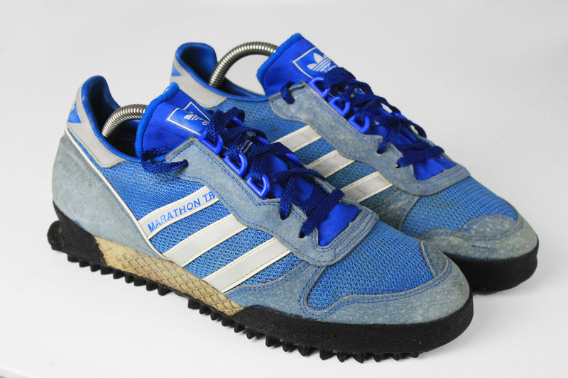 Vintage Adidas Marathon TR Sneakers US 8.5 made in West Germany 80s retro running shoes blue rare trainers