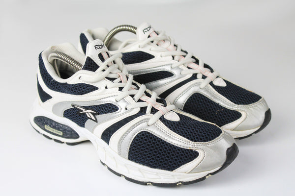Vintage Reebok Sneakers US 8.5 blue gray 90s retro running sport trainers authentic classic shoes