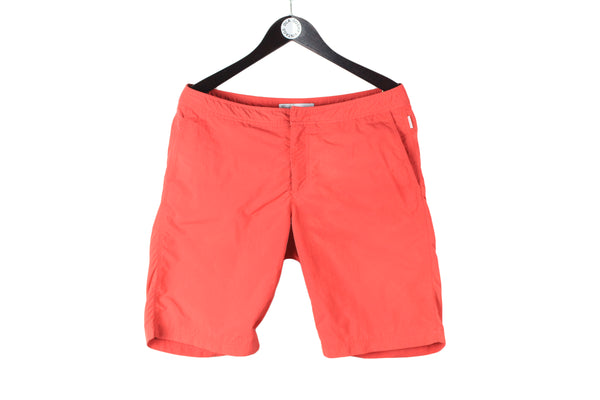 Orlebar Brown Shorts above the knee length streetstyle wear summer clothing red orange bright style