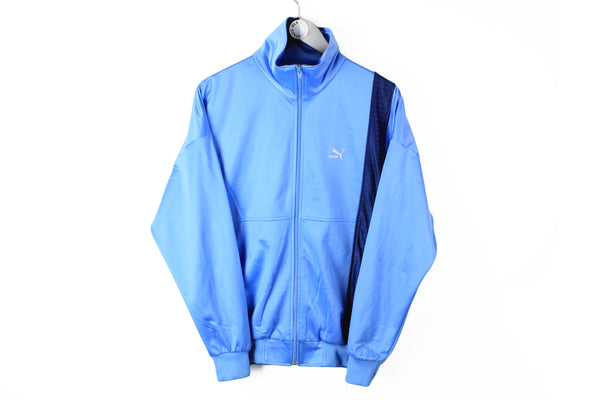 Vintage Puma Track Jacket Large blue full zip 90's windbreaker sport style