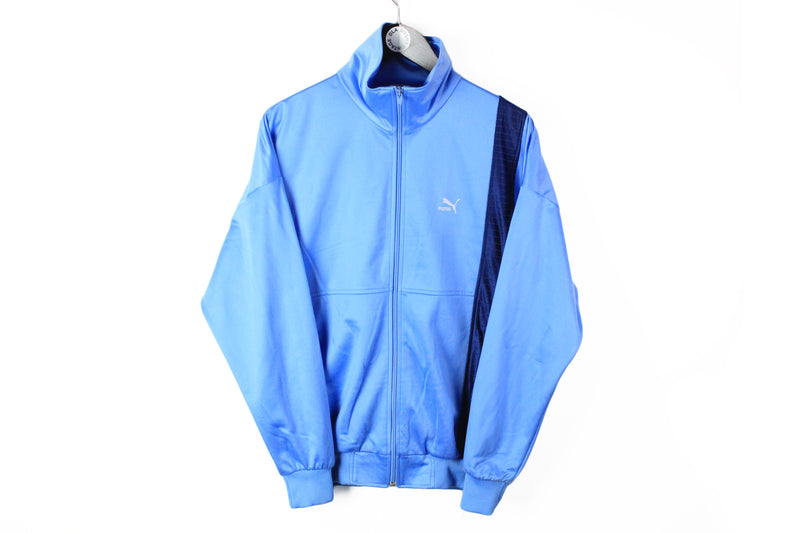 Vintage Puma Track Jacket Large blue full zip 90's windbreaker sport style