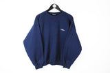 Vintage Umbro Sweatshirt Large navy blue small logo 90's sport style crewneck