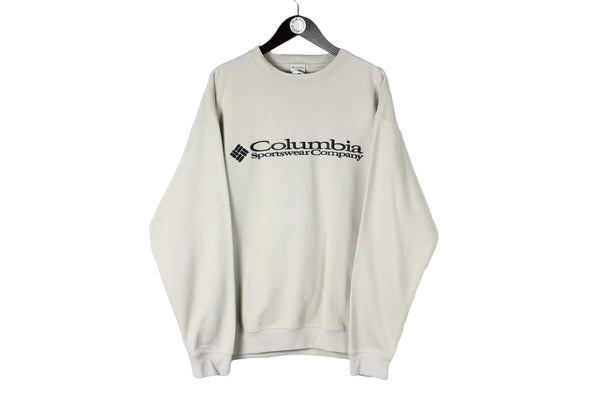 Vintage Columbia Sweatshirt XLarge size men's oversize pullover classic sport wear 90's 80's style jumper big logo long sleeve crewneck streetwear USA outfit