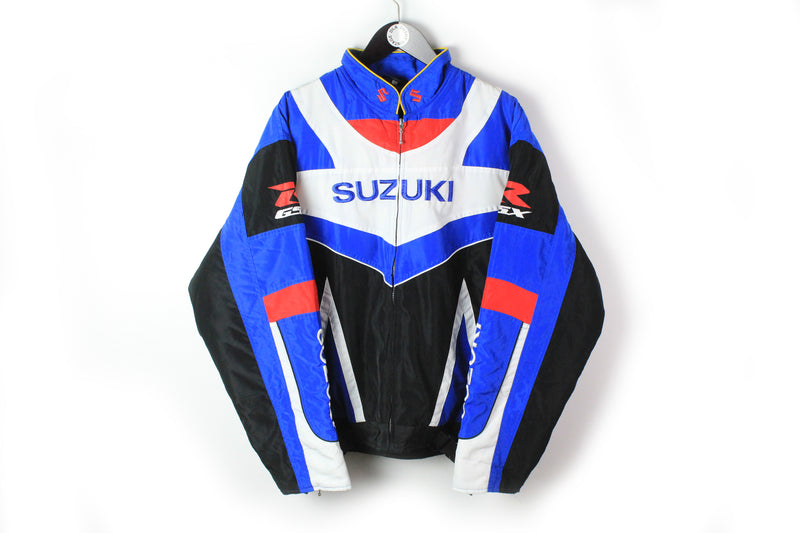 Vintage Suzuki Jacket XLarge blue racing R GSX racer windbreaker jacket 