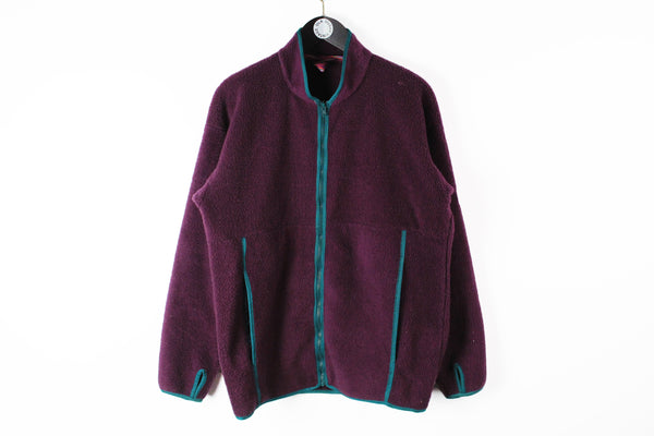 Vintage Helly Hansen Fleece Full Zip Small / Medium purple sweater jacket outdoor warm 90s ski