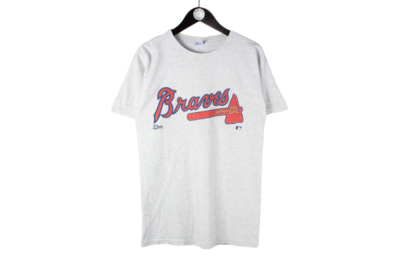 Vintage Atlanta Braves MLB Baseball Jersey Grey Large, Vintage Online