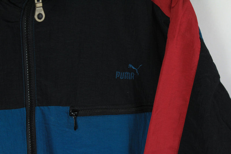 Vintage Puma Track Jacket Double Sided Large