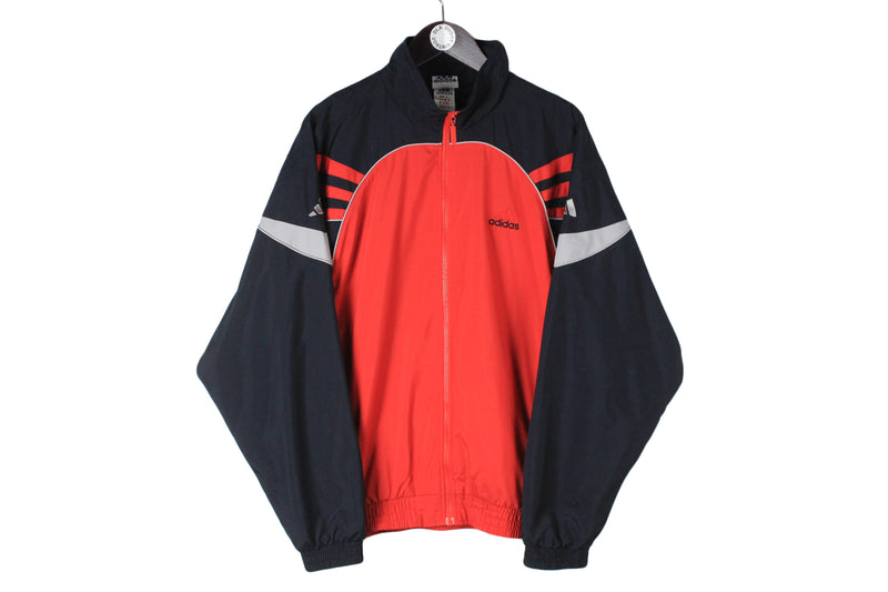 Vintage Adidas Track Jacket Medium / Large size men's retro sport wear full zip windbreaker 90's 80' style authentic athletic clothing classic logo