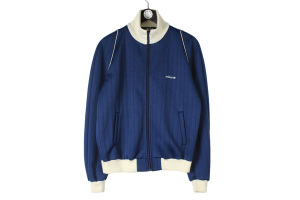 Vintage Adidas Track Jacket Medium size men's retro sport wear full zip windbreaker 90's 80' style authentic athletic clothing classic logo