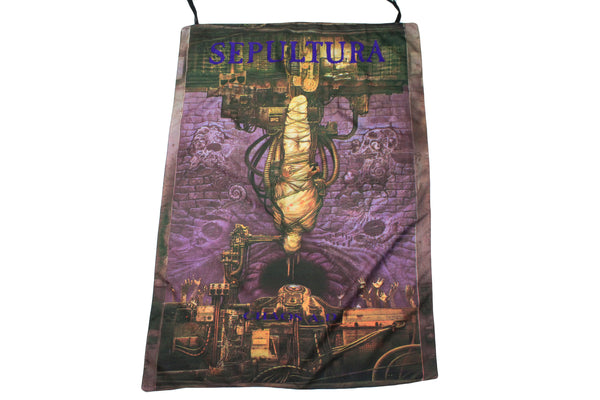 Vintage 1993 Sepultura Flag Black Metal Heavy Metal retro style merch official 